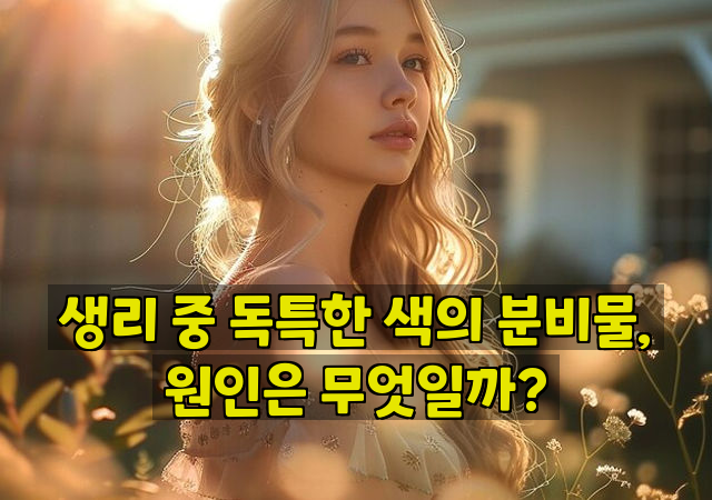 생리 중 독특한 색의 분비물, 원인은 무엇일까?